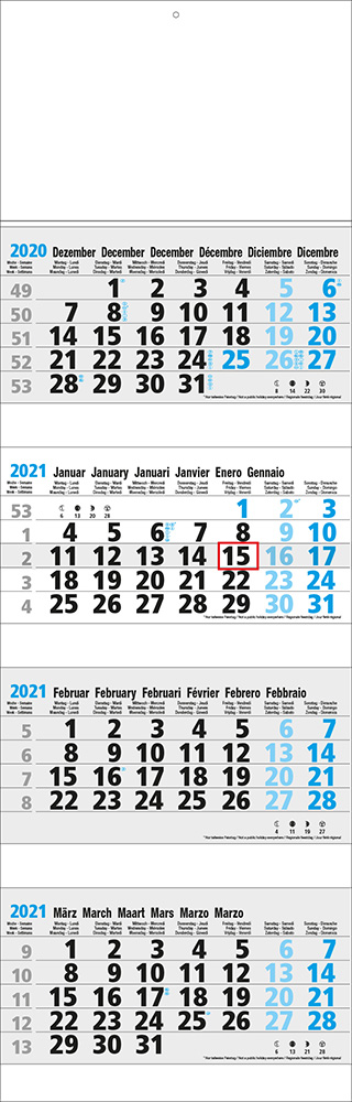 Cijferkalenders-4-maandskalenders | Benelux bv